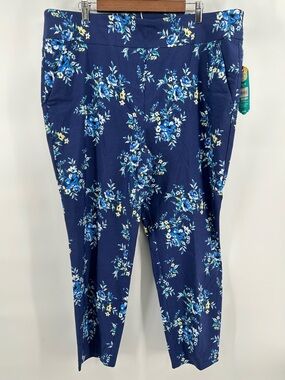 The Pioneer Woman Navy Floral Cropped Pants Women's Size 3XL NWT Summer , Spring